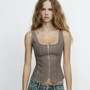 Zara Zip Up Corset Top